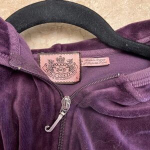 Vintage Juicy Purple Velour Zip-Up Hoodie